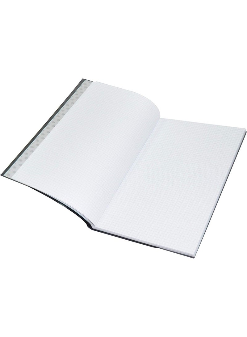 FIS PVC Cover Notebook, Foolscap Size (33.0x20.3cm), 96 sheets, 5mm Square Grid Lines, Color Black, Pack of 5 Pieces-FSNBFS2QPVC5MBK - Image 3